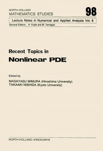 Tapa de Recent topics in nonlinear PDE