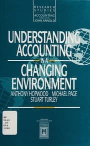 Tapa de Understanding accounting in a changing environment