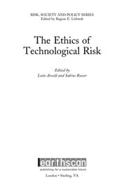 Tapa de The ethics of technological risk