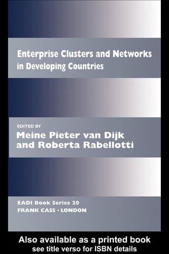 Tapa de Enterprise clusters and networks in developing countries