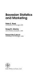 Tapa de Bayesian statistics and marketing