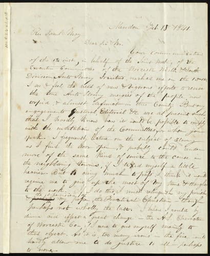 Tapa de [Letter to] Dear sir br