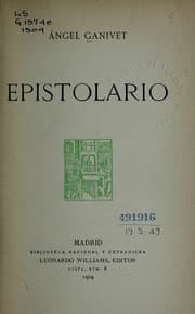 Tapa de Epistolario