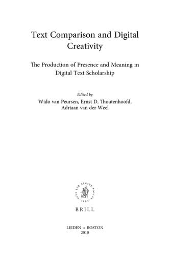 Tapa de Text comparison and digital creativity