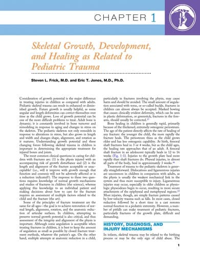 Tapa de Skeletal trauma in children