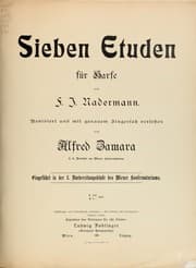 Tapa de Sieben Etuden fur Harfe