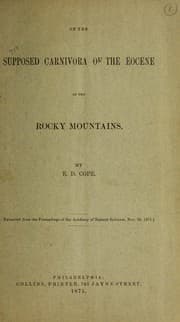Tapa de Writings of E. D. Cope, 1868-1891