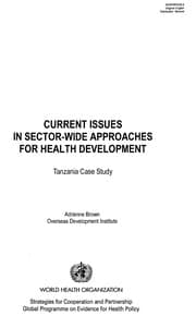 Tapa de Current issues in sector-wide approaches for health development
