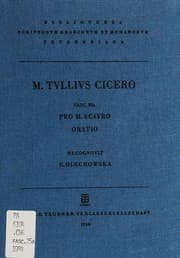 Tapa de M. Tulli Ciceronis pro M. Aemilio Scauro oratio