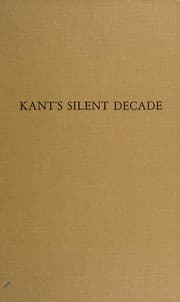 Tapa de Kant's silent decade