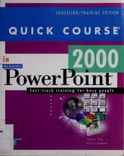 Tapa de Quick course in Microsoft PowerPoint 2000