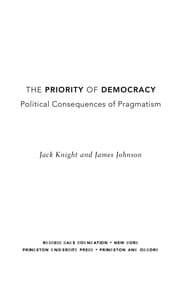 Tapa de The priority of democracy