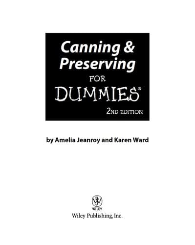 Tapa de Canning & preserving for dummies