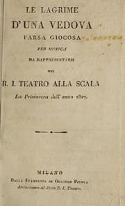 Tapa de Le lagrime d'una vedova
