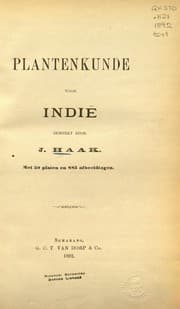 Tapa de Plantenkunde voor Indië