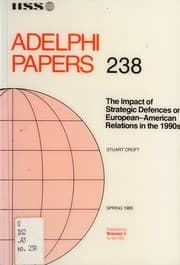 Tapa de The Impact of Strategic Defence on European-American Relations in the 1990s (Adelphi Papers)
