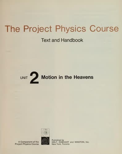 Tapa de Project Physics Course Rdr