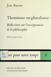 Tapa de Thomisme ou pluralisme?