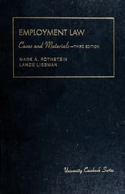 Tapa de Cases and materials on employment law