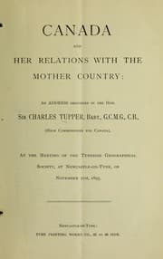 Tapa de Canada and her relations with the mother country