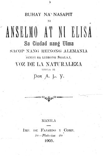 Tapa de Buhay na nasapit ni Anselmo at ni Elisa