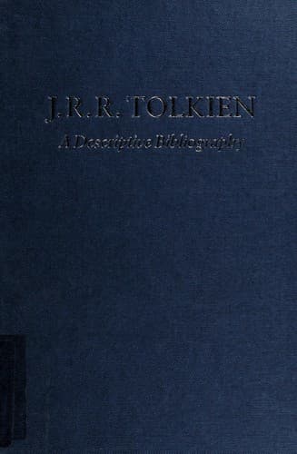 Tapa de J.R.R. Tolkien - A Descriptive Bibliography