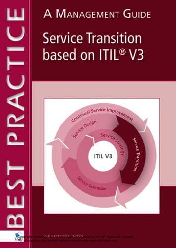 Tapa de Service transition based on ITIL V3