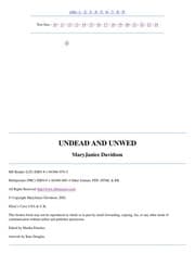 Tapa de Undead and unwed