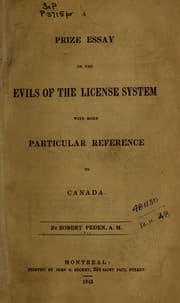 Tapa de A prize essay on the evils of the license system