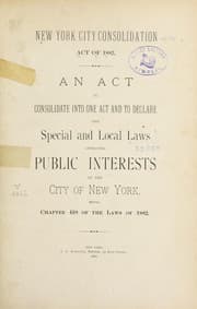 Tapa de New York City Consolidation Act of 1882