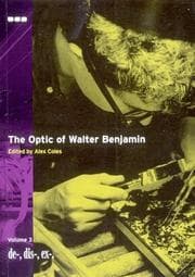 Tapa de DE-, DIS-, EX-, Volume 3, The Optic of Walter Benjamin (DE-, DIS-, EX-)