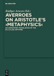 Tapa de On Aristotle's Metaphysics ; an annotated translation of the so-called Epitome