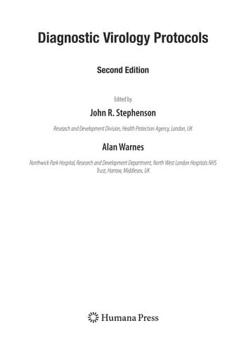 Tapa de Diagnostic virology protocols