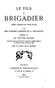 Tapa de Le fils du brigadier: opéra comique en trois actes