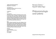 Tapa de Ph©Þnomenologie und Leibniz
