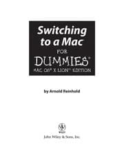 Tapa de Switching to a Mac for dummies