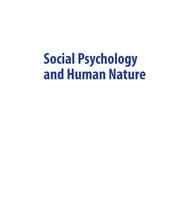 Tapa de Social psychology and human nature