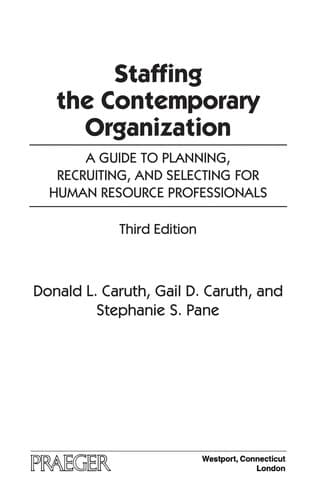 Tapa de Staffing the Contemporary Organization