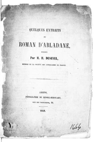 Tapa de Quelques extraits du Roman d'Abladane