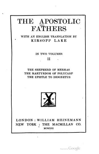 Tapa de The Apostolic fathers