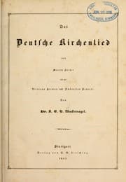 Tapa de Das deutsche Kirchenlied von Martin Luther bis auf Nicolaus Herman und Ambrosius Blaurer