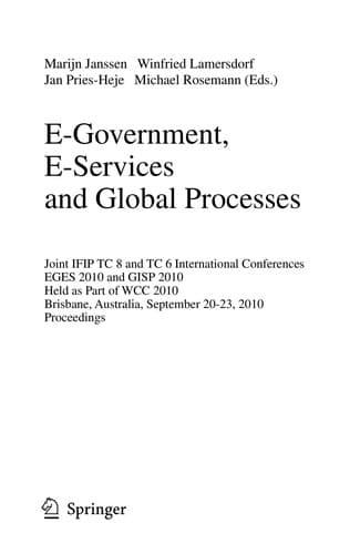 Tapa de E-government, e-services and global processes