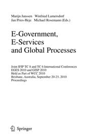 Tapa de E-government, e-services and global processes