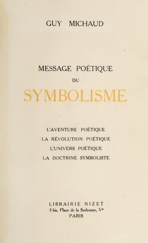 Tapa de Message poétique du symbolisme