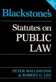 Tapa de Blackstone's statutes on public law