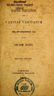 Tapa de Cuentos fantásticos. Vanitas vanitatum y El número 111
