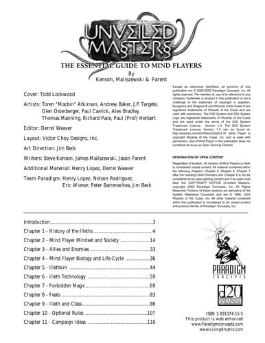 Tapa de Unveiled Masters