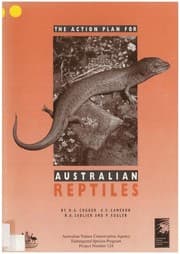 Tapa de Action plan for Australian reptiles