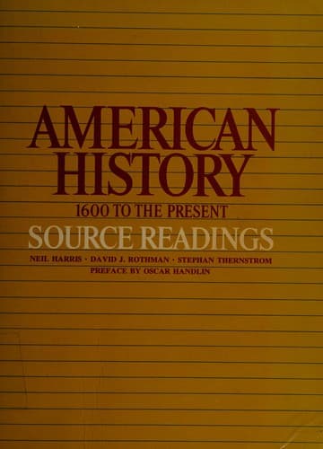 Tapa de American history:source readings