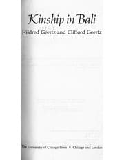 Tapa de Kinship in Bali